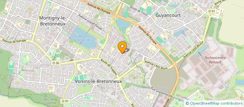 localisation de l'entreprise MONSIEUR KEVIN BOURDIN  VOISINS-LE-BRETONNEUX