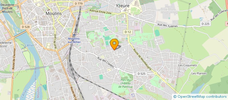 localisation de l'entreprise MONSIEUR KEVIN BOURLARD  YZEURE