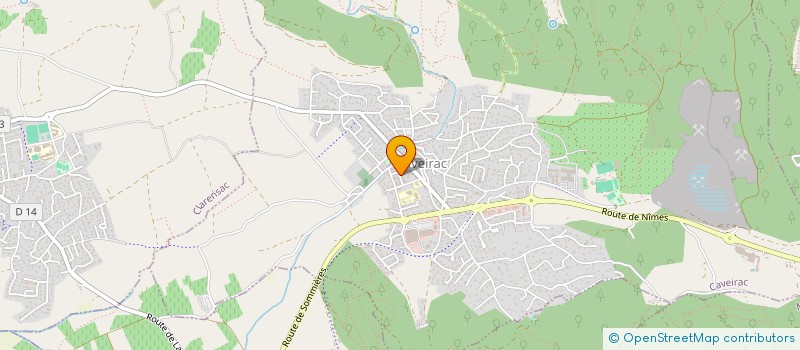 localisation de l'entreprise MONSIEUR KEVIN BOUROUBI  CAVEIRAC