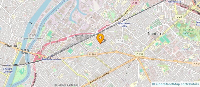 localisation de l'entreprise MONSIEUR KEVIN BOURREAU  NANTERRE