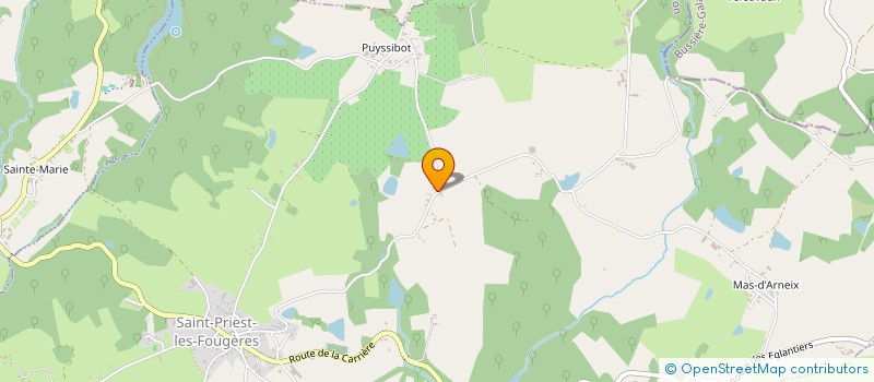 localisation de l'entreprise MONSIEUR KEVIN BRETON  SAINT-PRIEST-LES-FOUGERES