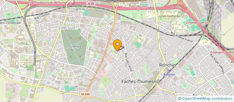 localisation de l'entreprise MONSIEUR KEVIN BURNOUF  FACHES-THUMESNIL