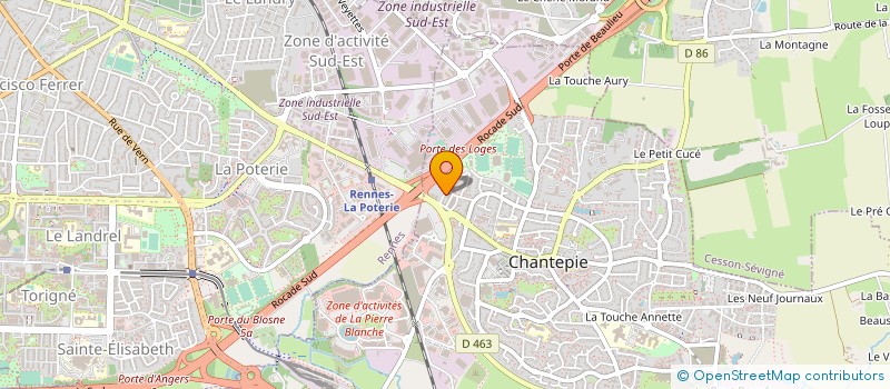 localisation de l'entreprise MONSIEUR KEVIN CADIEU  CHANTEPIE