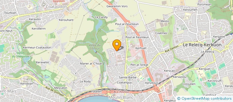 localisation de l'entreprise MONSIEUR KEVIN CARO  GUIPAVAS