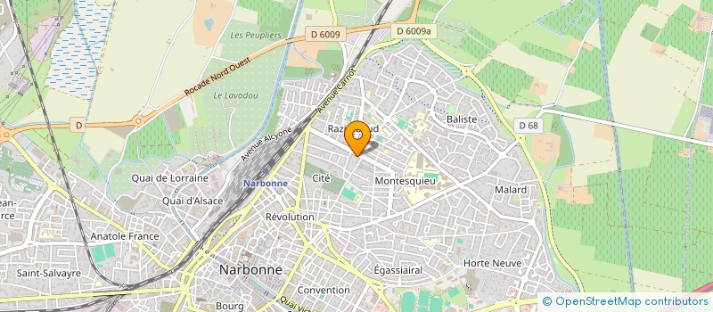 localisation de l'entreprise MONSIEUR KEVIN CARON  NARBONNE