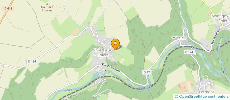 localisation de l'entreprise MONSIEUR KEVIN CARVALHO  VIVIERS-SUR-CHIERS