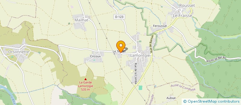 localisation de l'entreprise MONSIEUR KEVIN CHABROL  LAMONTGIE