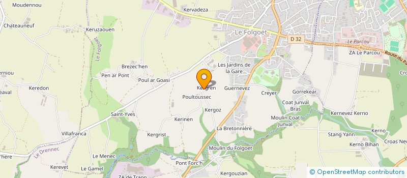 localisation de l'entreprise MONSIEUR KEVIN CHASTAGNOL  LE FOLGOET