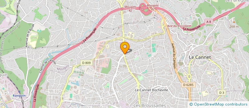 localisation de l'entreprise MONSIEUR KEVIN CHAUVIN  LE CANNET