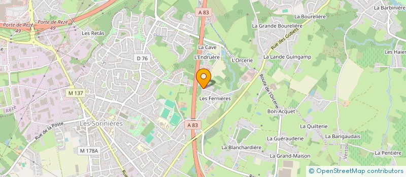 localisation de l'entreprise MONSIEUR KEVIN COTEUX à LES SORINIERES