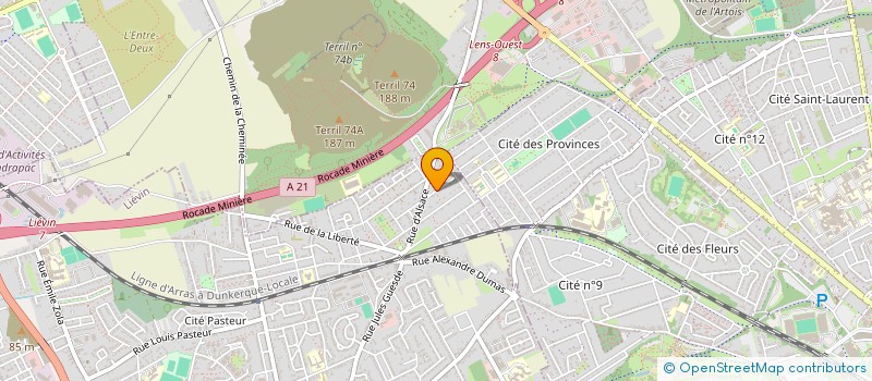 localisation de l'entreprise MONSIEUR KEVIN CROMBEZ  LIEVIN