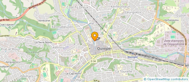 localisation de l'entreprise MONSIEUR KEVIN CUDENNEC à QUIMPER
