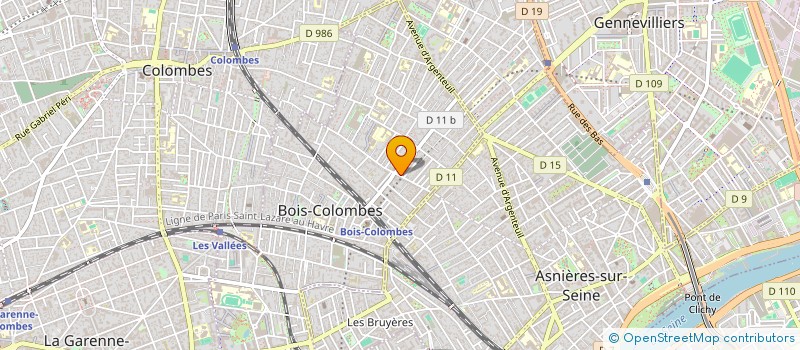 localisation de l'entreprise MONSIEUR KEVIN CYRILLE à BOIS-COLOMBES