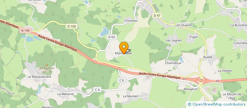 localisation de l'entreprise MONSIEUR KEVIN DARDAILLON  SAINT-SULPICE-LE-GUERETOIS
