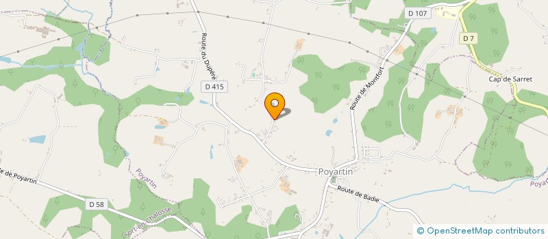 localisation de l'entreprise MONSIEUR KEVIN DARNAULT  POYARTIN