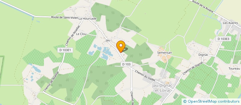 localisation de l'entreprise MONSIEUR KEVIN DE FRANCESCHI  VENSAC