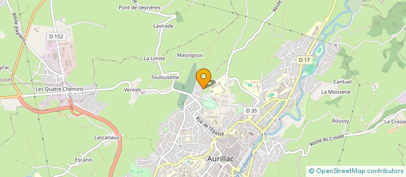 localisation de l'entreprise MONSIEUR KEVIN DELMAS à AURILLAC