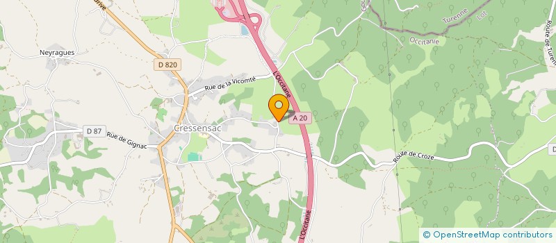 localisation de l'entreprise MONSIEUR KEVIN DELVERT  CRESSENSAC-SARRAZAC