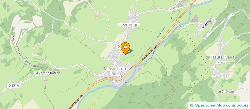 localisation de l'entreprise MONSIEUR KEVIN DORNIER  MAISONS-DU-BOIS-LIEVREMONT