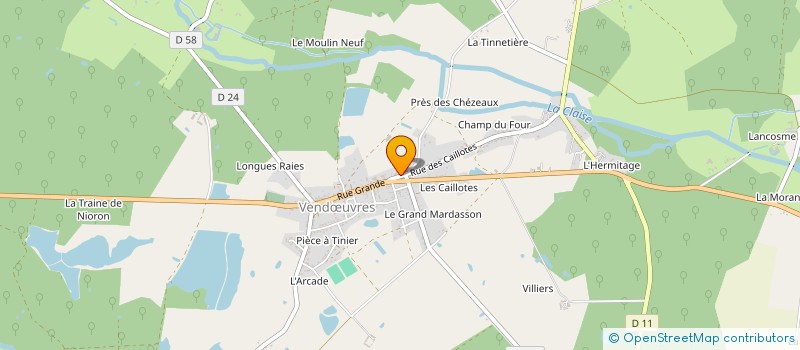 localisation de l'entreprise MONSIEUR KEVIN DOUCET à VENDŒUVRES