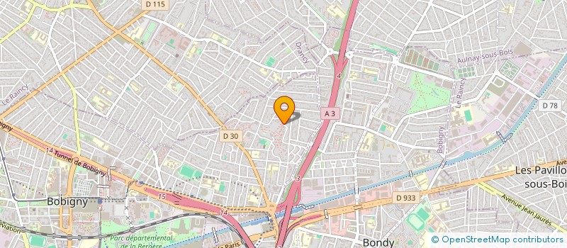 localisation de l'entreprise MONSIEUR KEVIN DOUZOUO  BOBIGNY