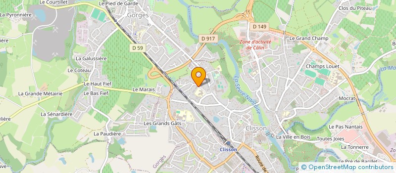 localisation de l'entreprise MONSIEUR KEVIN DUQUENNE  CLISSON