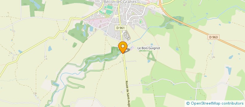 localisation de l'entreprise MONSIEUR KEVIN DUTEURTRE  BECON-LES-GRANITS