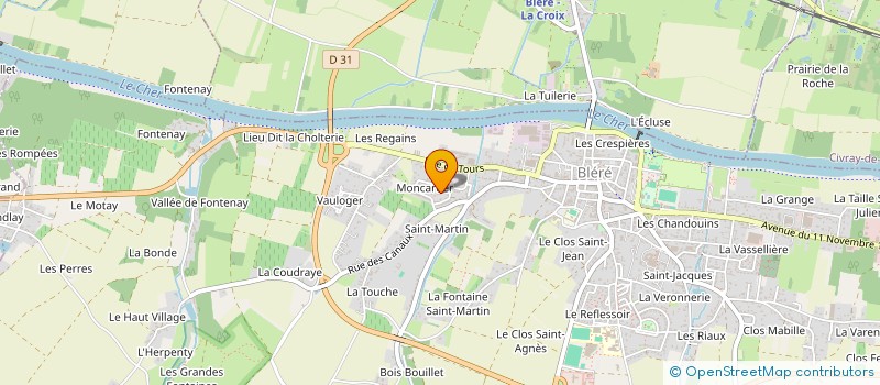 localisation de l'entreprise MONSIEUR KEVIN FOUQUET  BLERE