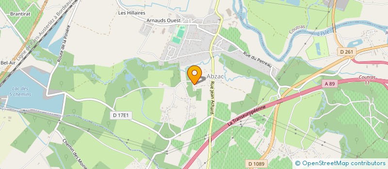 localisation de l'entreprise MONSIEUR KEVIN FOURNIER  ABZAC