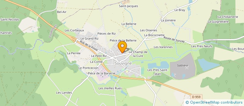 localisation de l'entreprise MONSIEUR KEVIN GAGNARD à SOUVIGNE