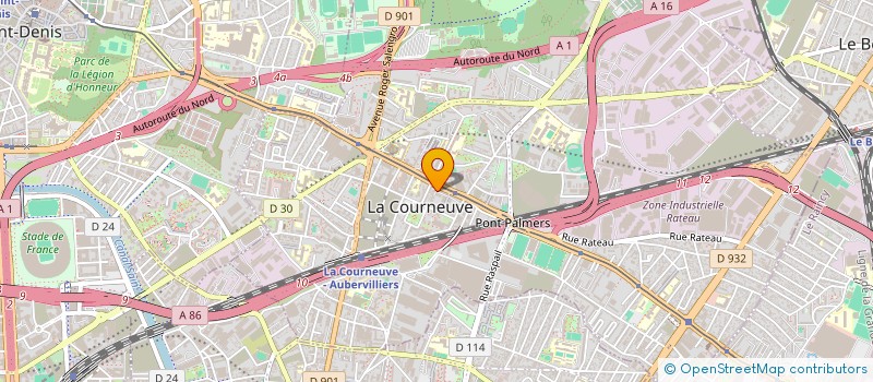 localisation de l'entreprise MONSIEUR KEVIN GEORGES à LA COURNEUVE