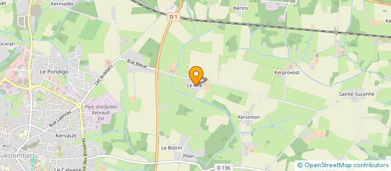 localisation de l'entreprise MONSIEUR KEVIN GILLE  QUESTEMBERT