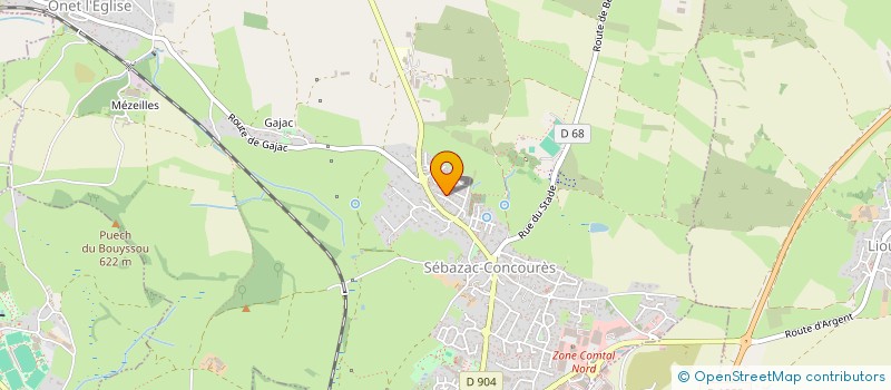 localisation de l'entreprise MONSIEUR KEVIN GINESTY  SEBAZAC-CONCOURES