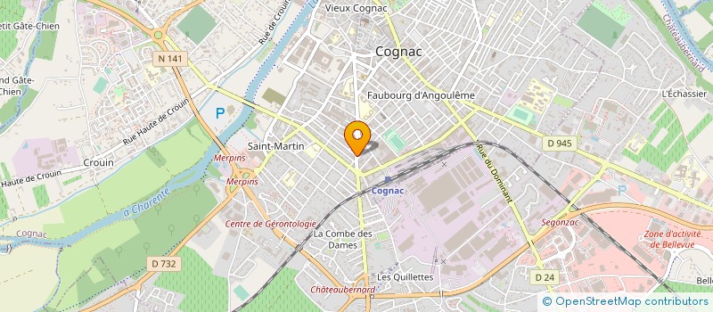 localisation de l'entreprise MONSIEUR KEVIN GOUIONNET à COGNAC