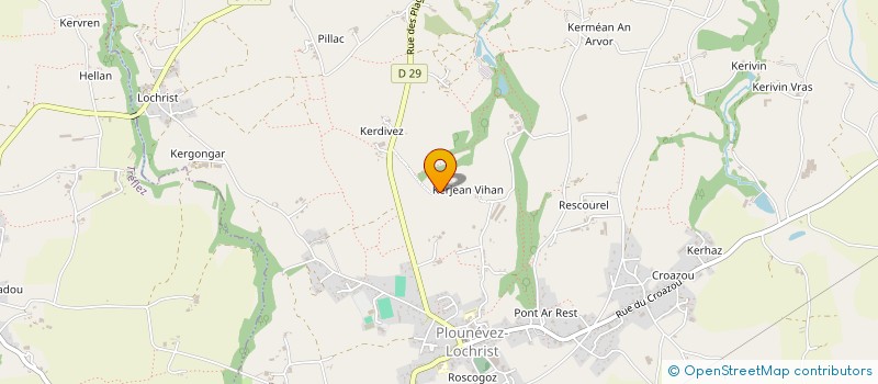 localisation de l'entreprise MONSIEUR KEVIN GOURIOU  PLOUNEVEZ-LOCHRIST