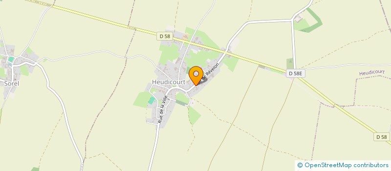 localisation de l'entreprise MONSIEUR KEVIN GRICOURT  HEUDICOURT