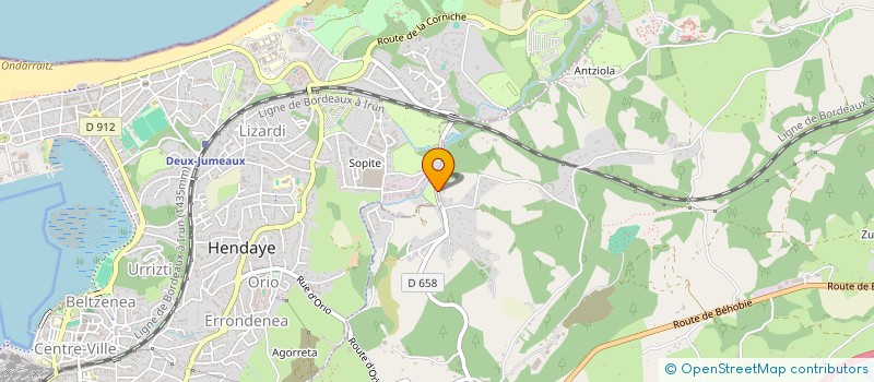 localisation de l'entreprise MONSIEUR KEVIN GUERITEAU  URRUGNE