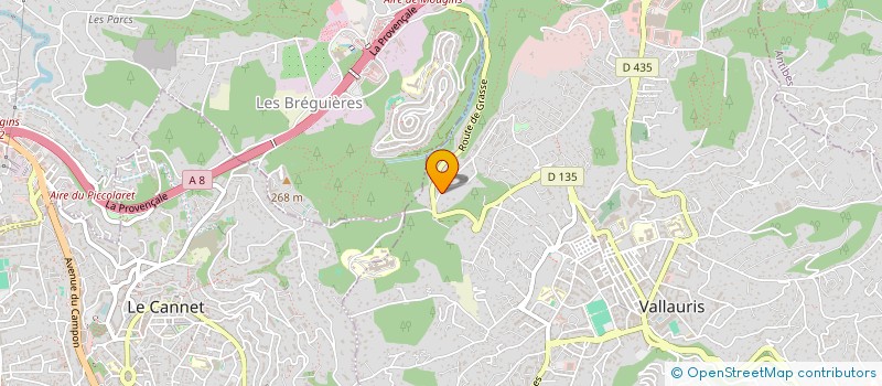 localisation de l'entreprise MONSIEUR KEVIN GUYOT  VALLAURIS