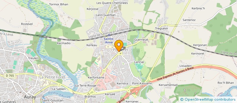 localisation de l'entreprise MONSIEUR KEVIN HAQUET à AURAY