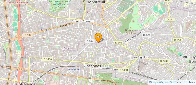 localisation de l'entreprise MONSIEUR KEVIN HOBBE  VINCENNES