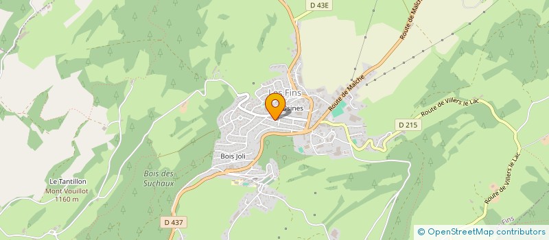 localisation de l'entreprise MONSIEUR KEVIN JACQUIER  LES FINS