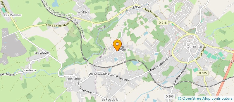 localisation de l'entreprise MONSIEUR KEVIN JAGUELIN à DOMERAT