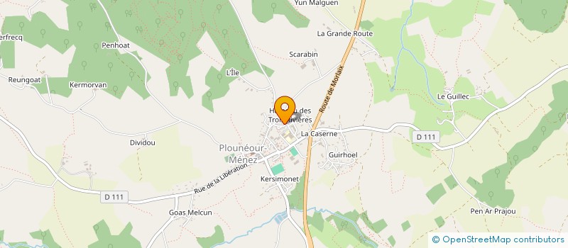localisation de l'entreprise MONSIEUR KEVIN KERDREUX  PLOUNEOUR-MENEZ