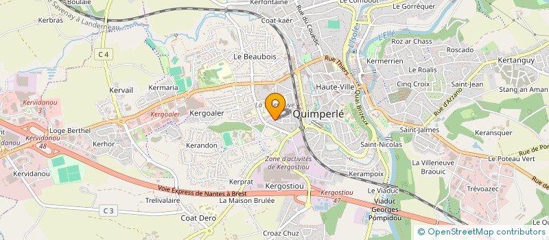 localisation de l'entreprise MONSIEUR KEVIN KERGALL à QUIMPERLE