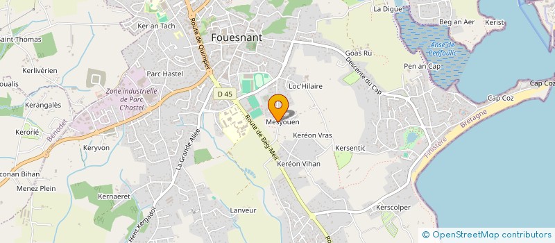 localisation de l'entreprise MONSIEUR KEVIN KERMARREC  FOUESNANT