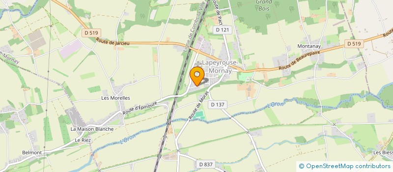 localisation de l'entreprise MONSIEUR KEVIN LAMBERT  LAPEYROUSE-MORNAY