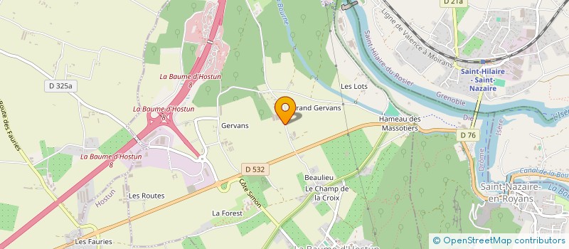 localisation de l'entreprise MONSIEUR KEVIN LAPALONCY  LA BAUME-D'HOSTUN