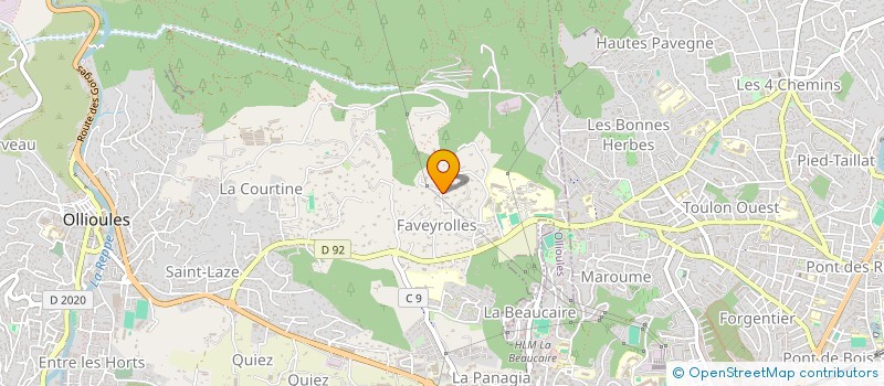 localisation de l'entreprise MONSIEUR KEVIN LAQUEUVRE à OLLIOULES