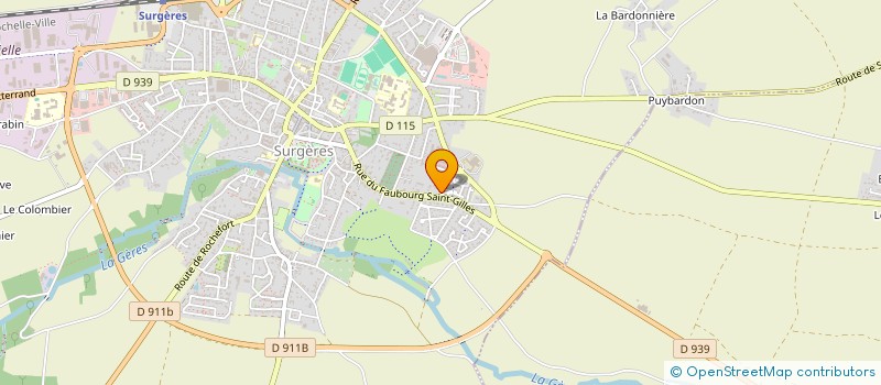 localisation de l'entreprise MONSIEUR KEVIN LARA  SURGERES