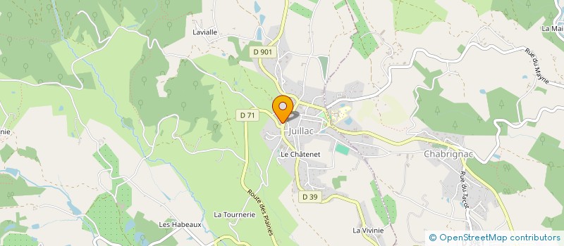 localisation de l'entreprise MONSIEUR KEVIN LARUELLE  JUILLAC